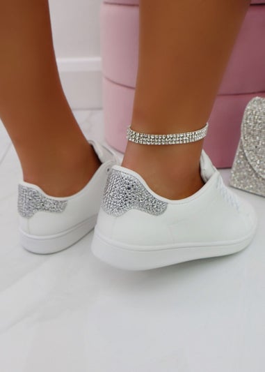 Love Lemonade Silver Sparkly Classic Comfort Trainers