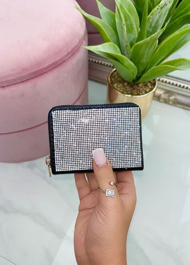 Love Lemonade Black Crystal Sparkly Wallet