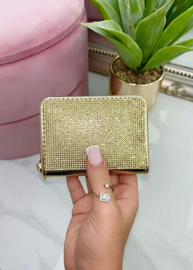 Love Lemonade Gold Crystal Sparkly Wallet