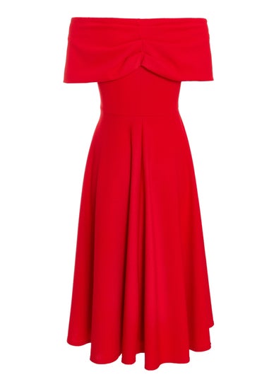 Quiz Red Skater Midi Dress