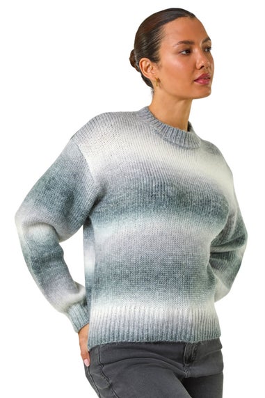 Roman Grey Spacedye Soft Crew Jumper