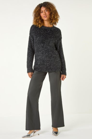 Roman Charcoal Tinsel Detail Knit Jumper