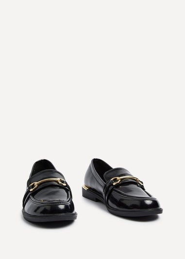 Linzi Breeze Black Faux Leather Loafer