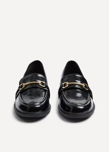 Linzi Breeze Black Faux Leather Loafer