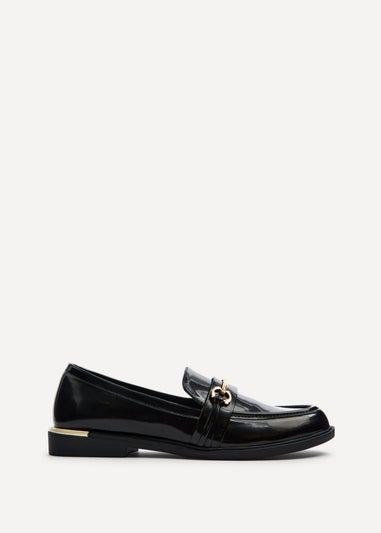 Linzi Breeze Black Faux Leather Loafer