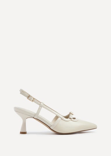 Linzi Constance Beige Faux Leather Stiletto Court Heel