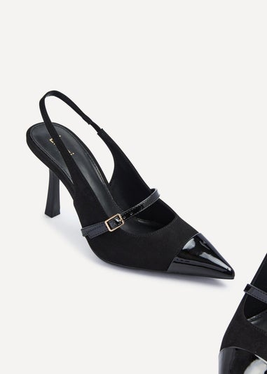 Linzi Maze Black Slingback Court Heel