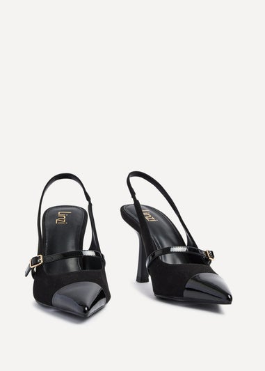 Linzi Maze Black Slingback Court Heel