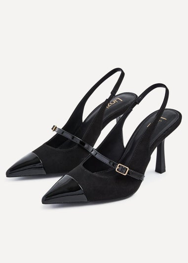 Linzi Maze Black Slingback Court Heel