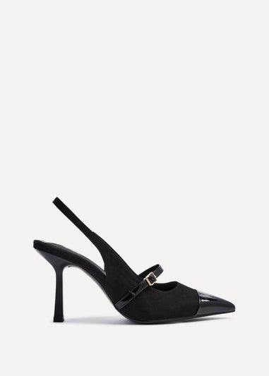 Linzi Maze Black Slingback Court Heel