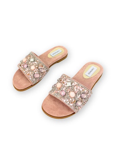 Love Lemonade Pink Sparkly Gem Sliders