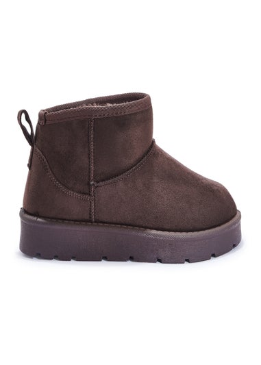 Urban Bliss Chocolate Faux Fur Ankle Boot