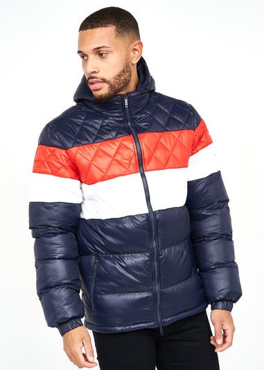 Crosshatch Navy/Red Pelmarsh Quilt Panel Jacket