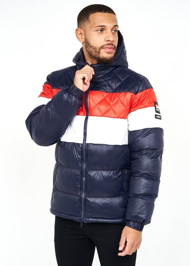 Crosshatch Navy/Red Pelmarsh Quilt Panel Jacket