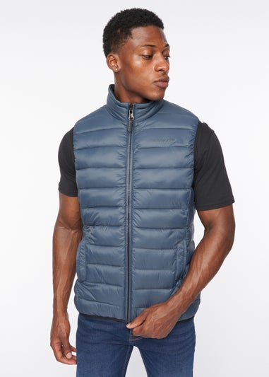 Crosshatch Denim Blue Gattering Gilet