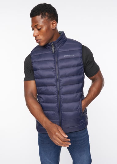 Crosshatch Navy Gattering Gilet