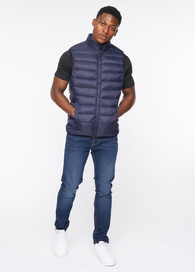 Crosshatch Navy Gattering Gilet