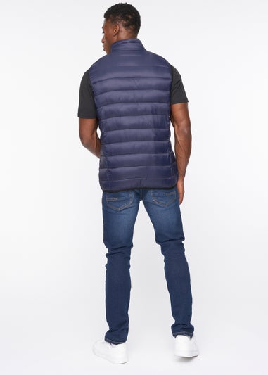 Crosshatch Navy Gattering Gilet