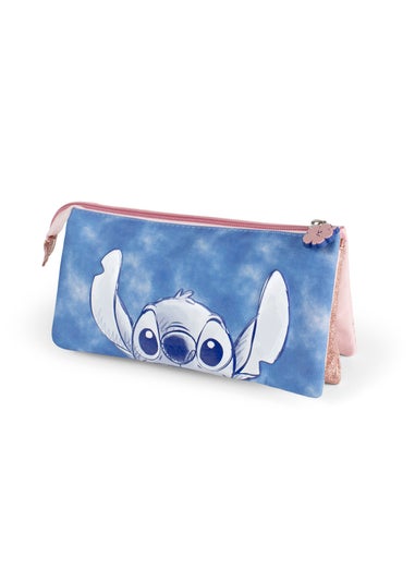 Disney Stitch Pink Triple Pencil Case