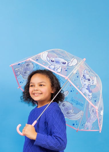 Disney Stitch Pink Transparent Bell Umbrella 19'' Manual