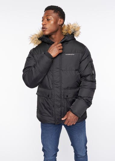 Crosshatch Black Bentlays Hooded Jacket