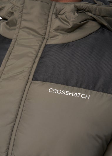 Crosshatch Olive Bentlays Hooded Jacket