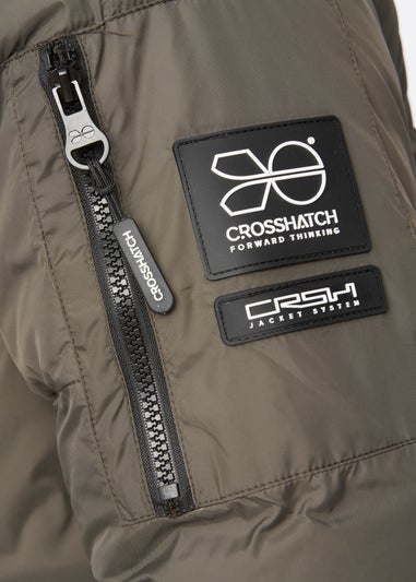 Crosshatch Olive Bentlays Hooded Jacket