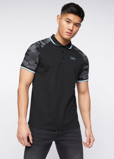 Crosshatch Black Cramdark Camo Polo