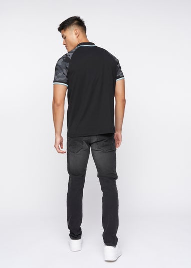 Crosshatch Black Cramdark Camo Polo