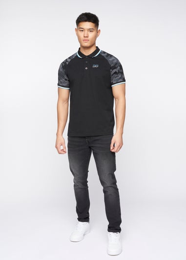 Crosshatch Black Cramdark Camo Polo