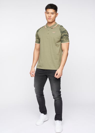 Crosshatch Olive Cramdark Camo Polo