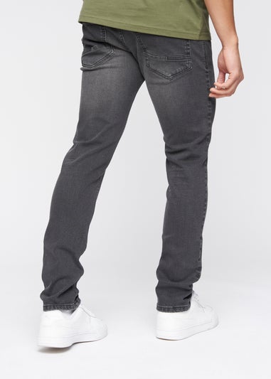 Crosshatch Charcoal Grey Wash Buraca Slim Fit Jean