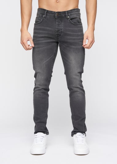 Crosshatch Charcoal Grey Wash Buraca Slim Fit Jean