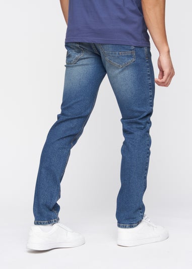 Crosshatch Blue Wash Buraca Slim Fit Jean