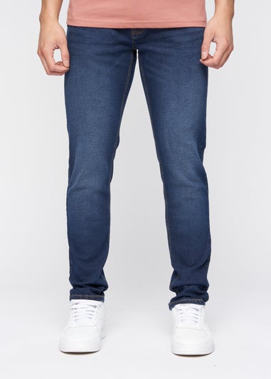 Crosshatch Dark Blue Wash Buraca Slim Fit Jean