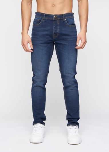 Crosshatch Dark Blue Wash Buraca Slim Fit Jean