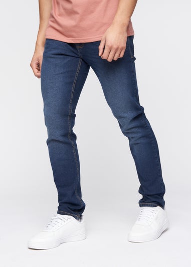 Crosshatch Dark Blue Wash Buraca Slim Fit Jean