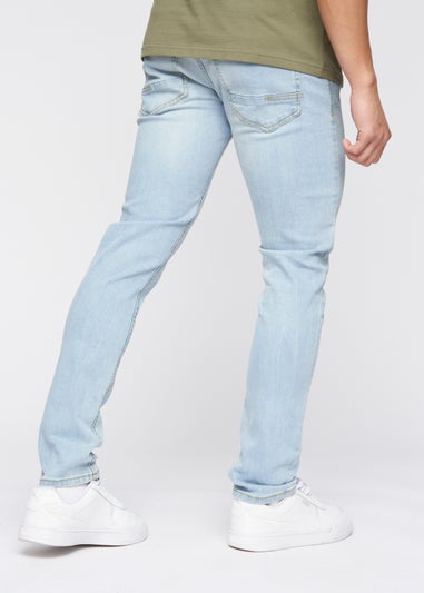 Crosshatch Light Blue Wash Buraca Slim Fit Jean