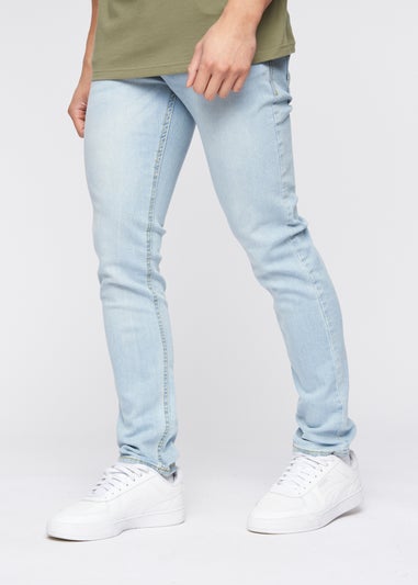 Crosshatch Light Blue Wash Buraca Slim Fit Jean