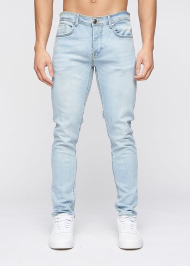 Crosshatch Light Blue Wash Buraca Slim Fit Jean