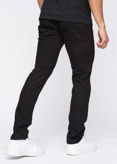 Crosshatch Solid Black Buraca Slim Fit Jean