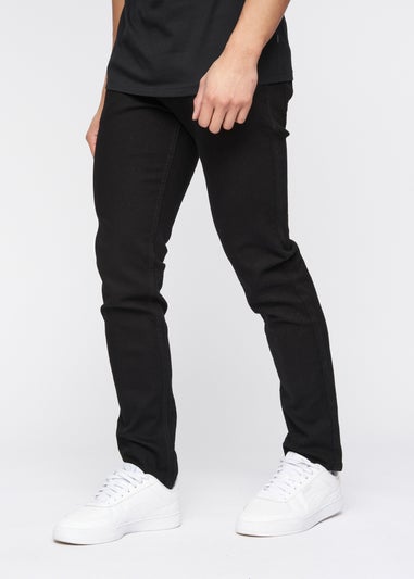 Crosshatch Solid Black Buraca Slim Fit Jean