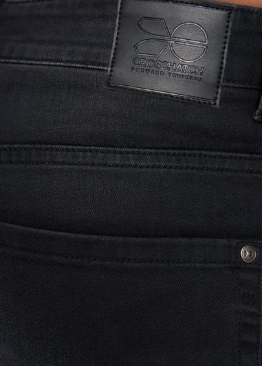 Crosshatch Black Wash New Svelte Slim Jeans