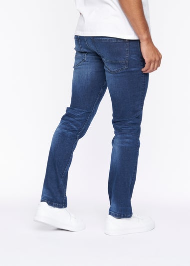 Crosshatch Dark Blue Wash New Svelte Slim Jeans