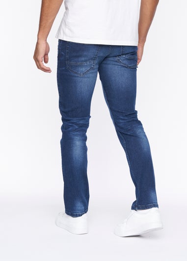 Crosshatch Dark Blue Wash New Svelte Slim Jeans