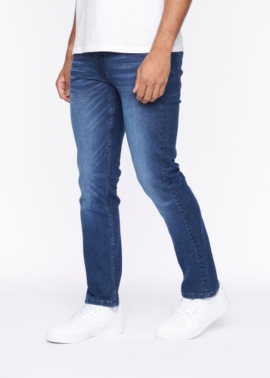 Crosshatch Dark Blue Wash New Svelte Slim Jeans