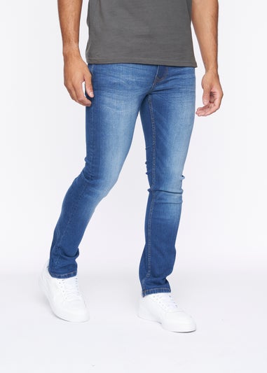 Crosshatch Denim Blue Wash New Svelte Slim Jeans