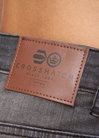 Crosshatch Dark Grey Wash New Svelte Slim Jeans