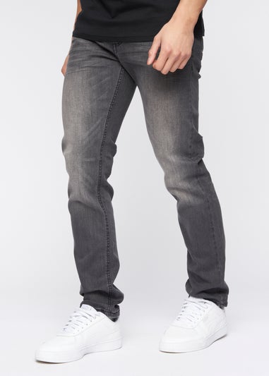 Crosshatch Dark Grey Wash New Svelte Slim Jeans