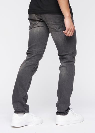 Crosshatch Dark Grey Wash New Svelte Slim Jeans